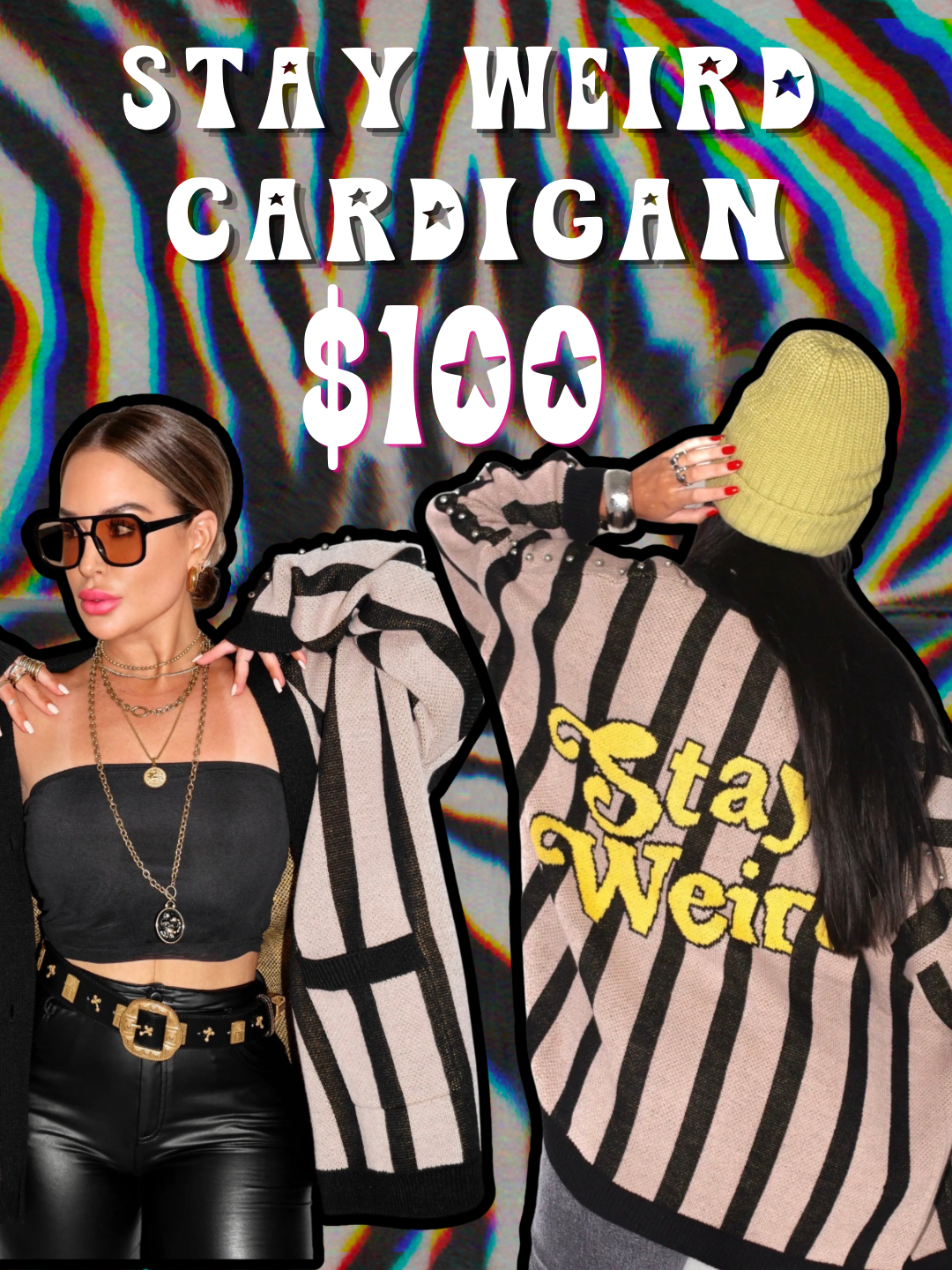 Stay Weird Vintage Cardigan